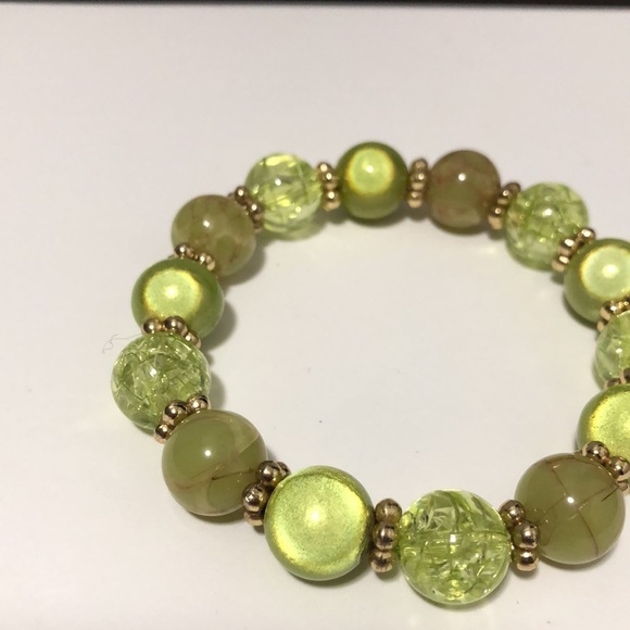 Charter Club Lime Green Beaded Bracelet - Picture 3 of 3
